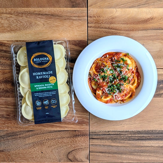 Spinach, Ricotta & Dodoni Feta Ravioli (400g)